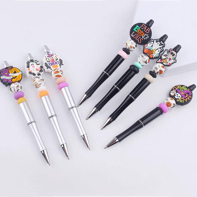 Beaded Pens DIY Creative Cute Cartoon Halloween Silicone