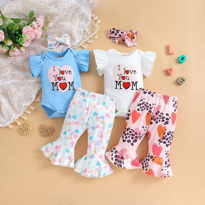 Polyester Jumpsuit Flare Pants Two Piece Set
