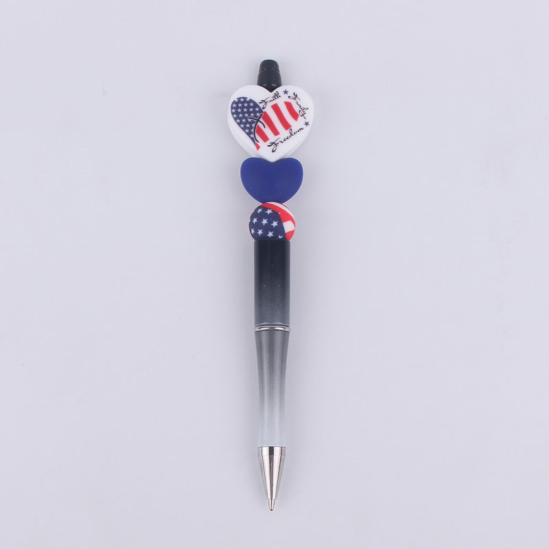 Cartoon Love Series Beadable Silicone Beaded Ballpoint Pen
