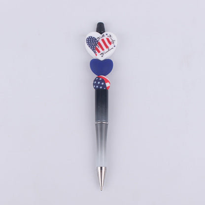 Cartoon Love Series Beadable Silicone Beaded Ballpoint Pen