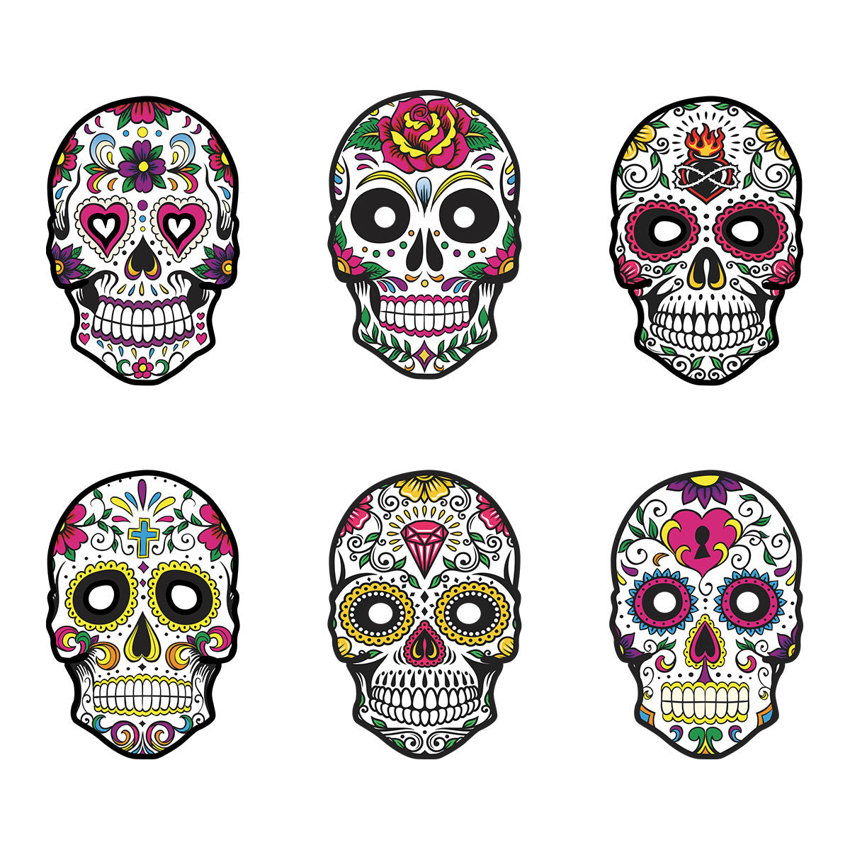 Halloween party masquerade paper skull ghost face diy mask