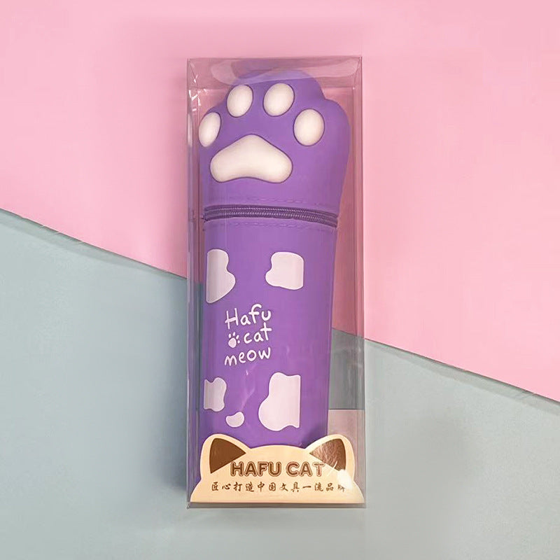 Cartoon Cute Cat Claw Silicone Pen Case Retractable Pen Holder