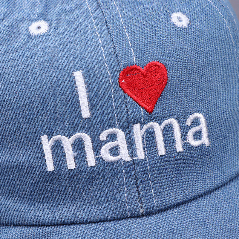 Cotton Printed Love Denim Children's Hats