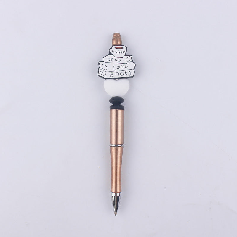 Cartoon Pattern Mother Series Silicone Beaded Ballpoint Pen