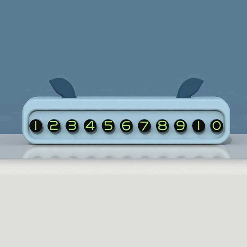 Phone Number Plastic Car Ornament Parking Sign