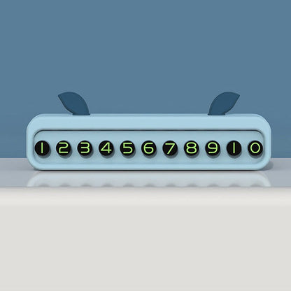 Phone Number Plastic Car Ornament Parking Sign
