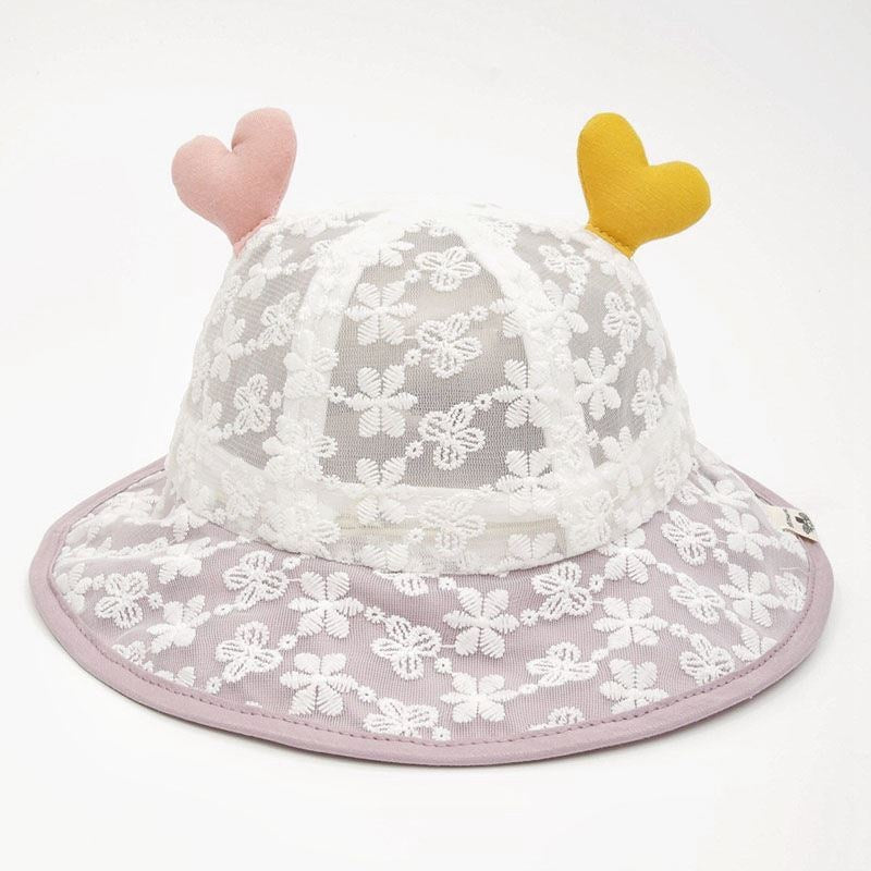 Cotton Mesh Kids Bucket Hat