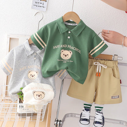 Baby Cotton Polo Shirts and Shorts Sets