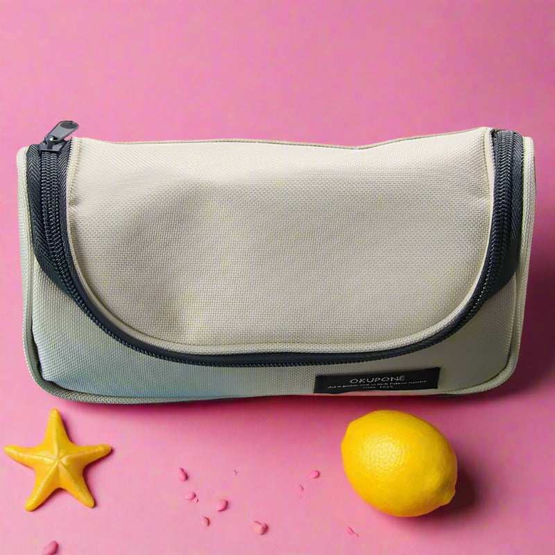 Large Capacity Double Zipper Oxford Cloth Pencil Case