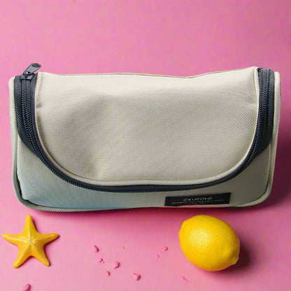 Large Capacity Double Zipper Oxford Cloth Pencil Case