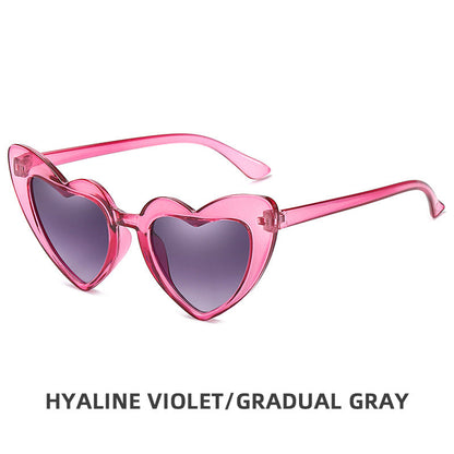 Children's Retro Personality Love Style Anti-ultraviolet Sunglasses