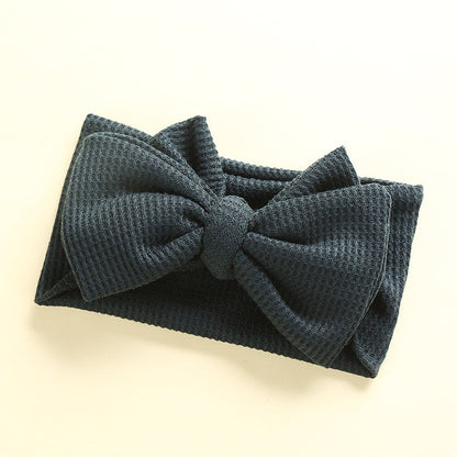 Wholesale Big Bow Baby Double Layer Waffle Headband