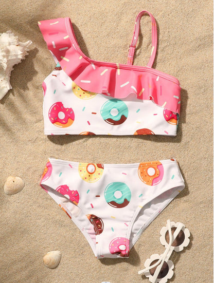Baby One-Piece Donut Backless Multicolor Split Swimwear