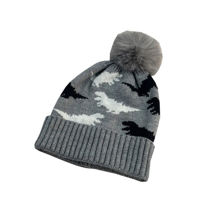 Wholesale Children's Autumn and Winter Cartoon Dinosaur Knitted Wool Hats
