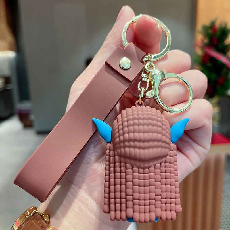 Cartoon 3D Glue Doll Keychains