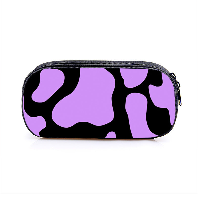 Cow Pattern Series Simple Polyester Pencil Case
