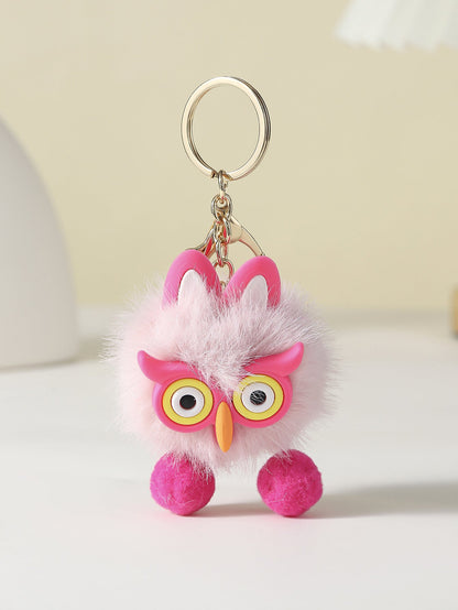 Cartoon Plush Owl Keychain