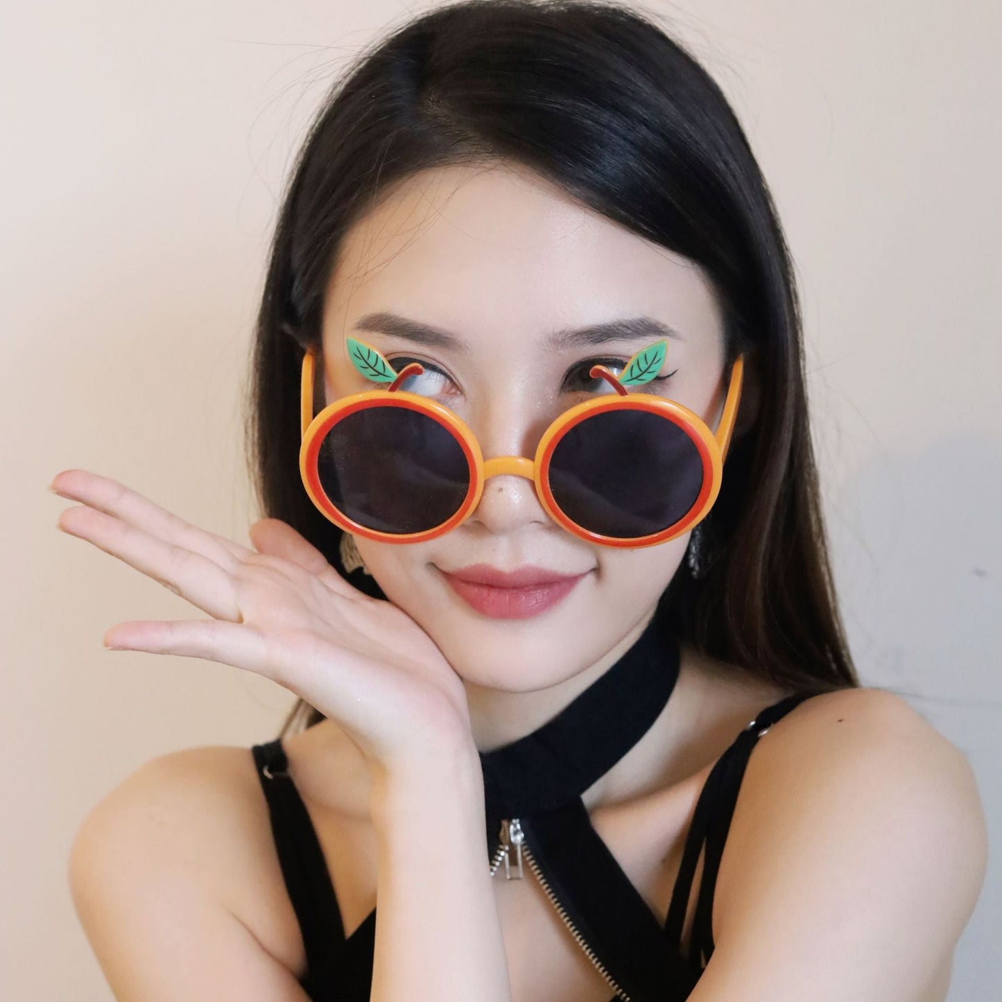 Wholesale ABS Birthday Party Orange Glasses