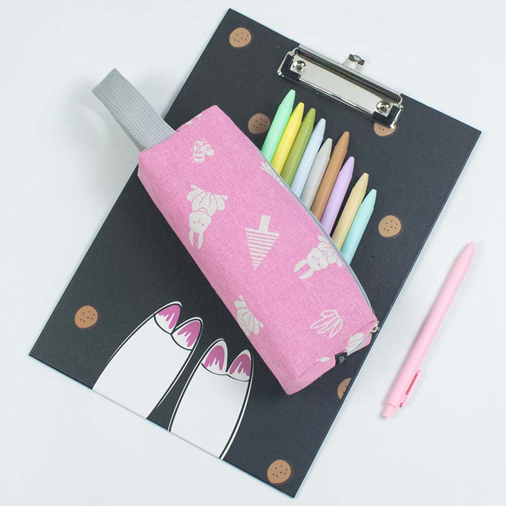 Canvas Portable Cartoon Animal Pen Bags
