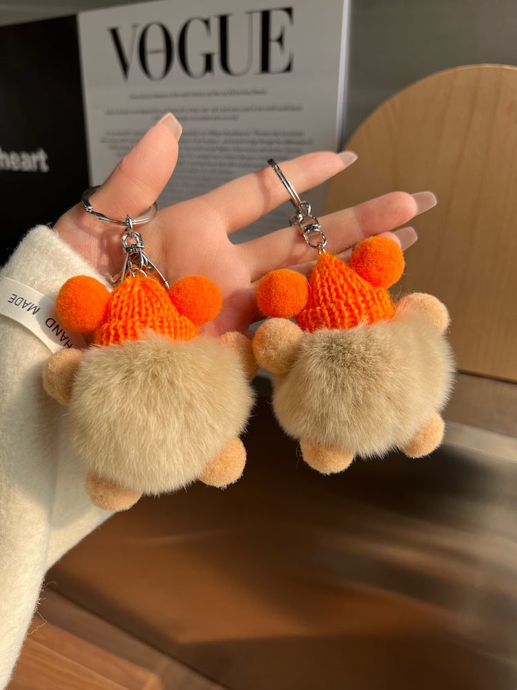 Cartoon Doll Plush Ball Keychain