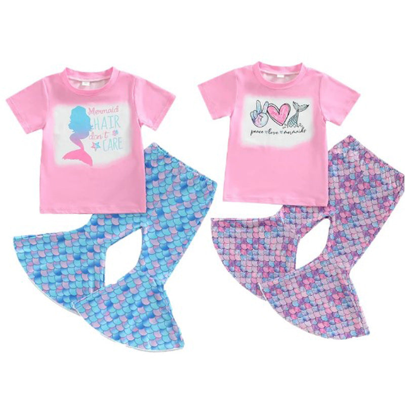 Cotton Mermaid Girl Suit