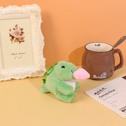 Stretchable Love Dinosaur Plush Keychain