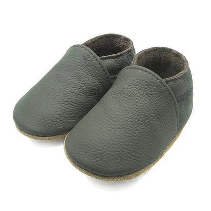 Soft Leather Newborn Booties for Babies