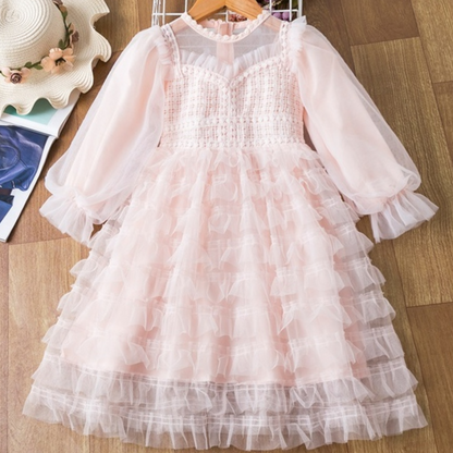 Long Sleeve Party Ruffle Dress