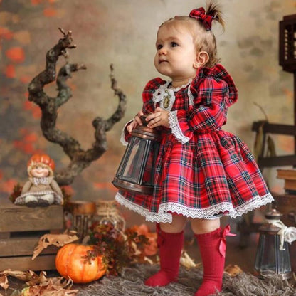 Girl Plaid Romper and Dress Siblings Matching Outfit