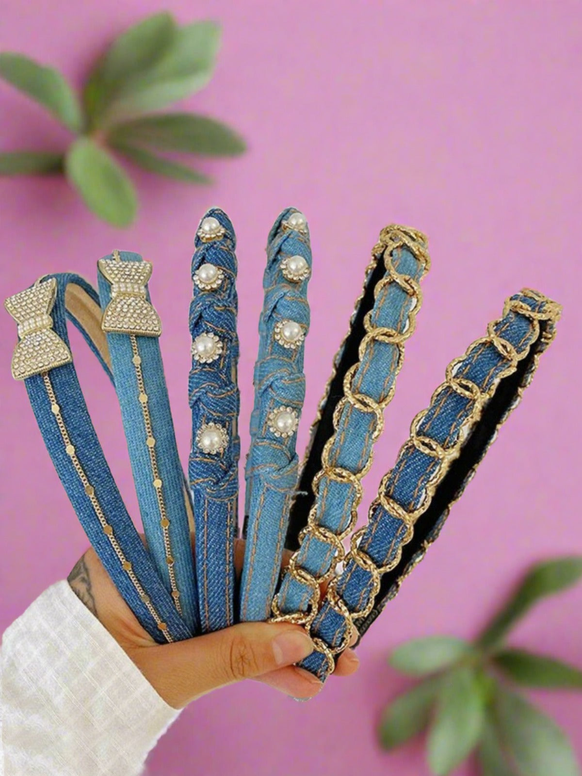 Razzle and Dazzle Denim Headband