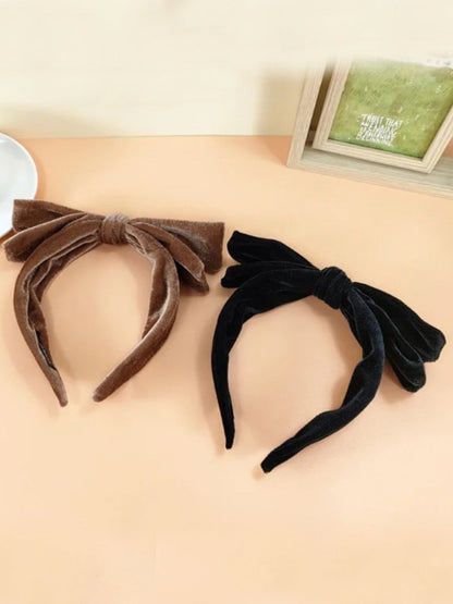 Plush and Pretty Double Bow Velvet Headband