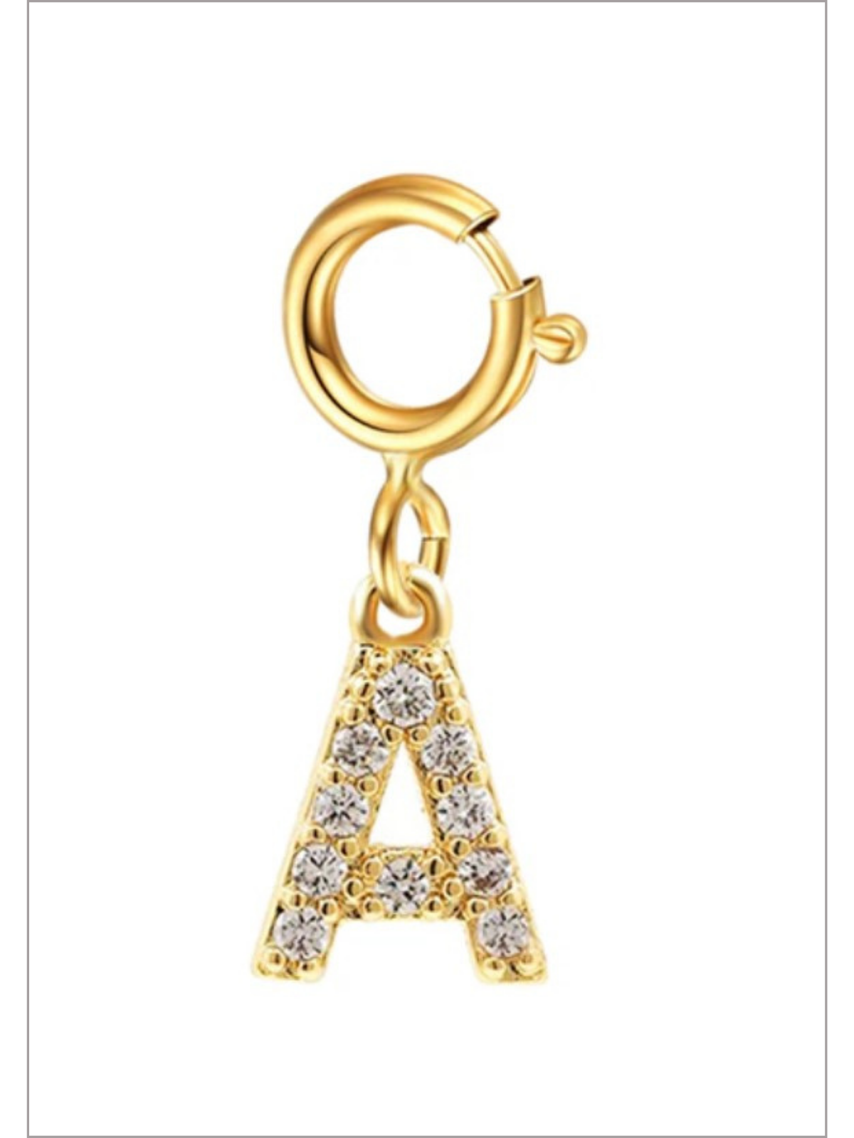 Girls Charm Party Rhinestone Letter Pendant