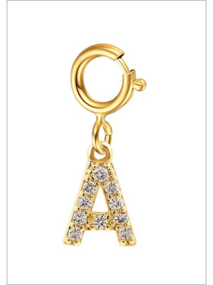Girls Charm Party Rhinestone Letter Pendant