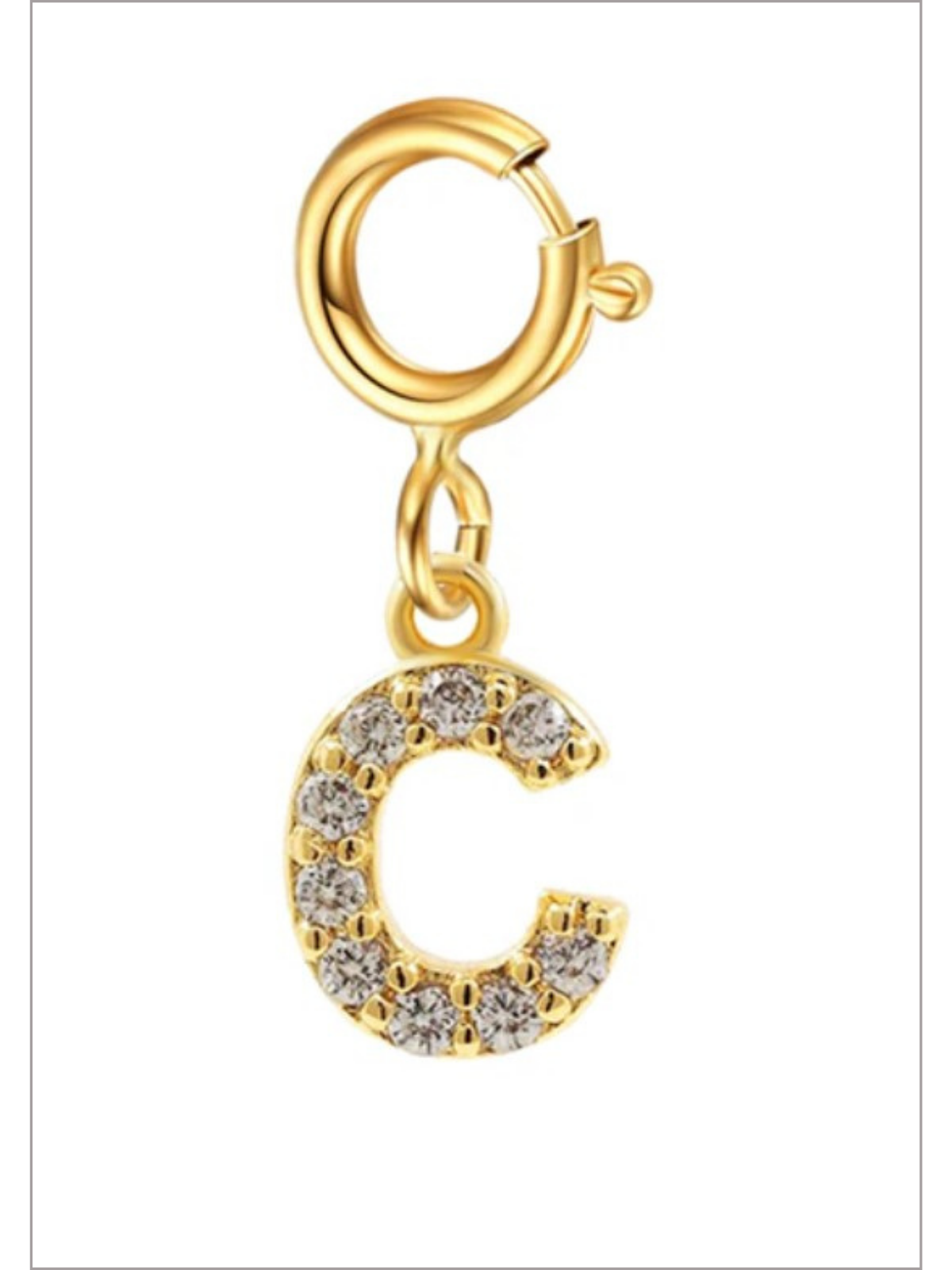 Girls Charm Party Rhinestone Letter Pendant