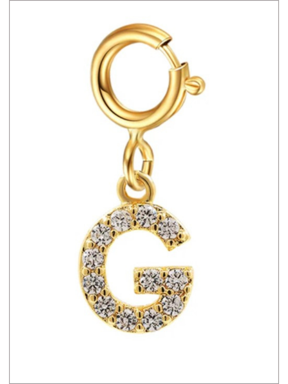 Girls Charm Party Rhinestone Letter Pendant
