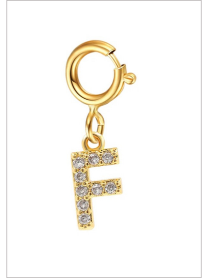 Girls Charm Party Rhinestone Letter Pendant