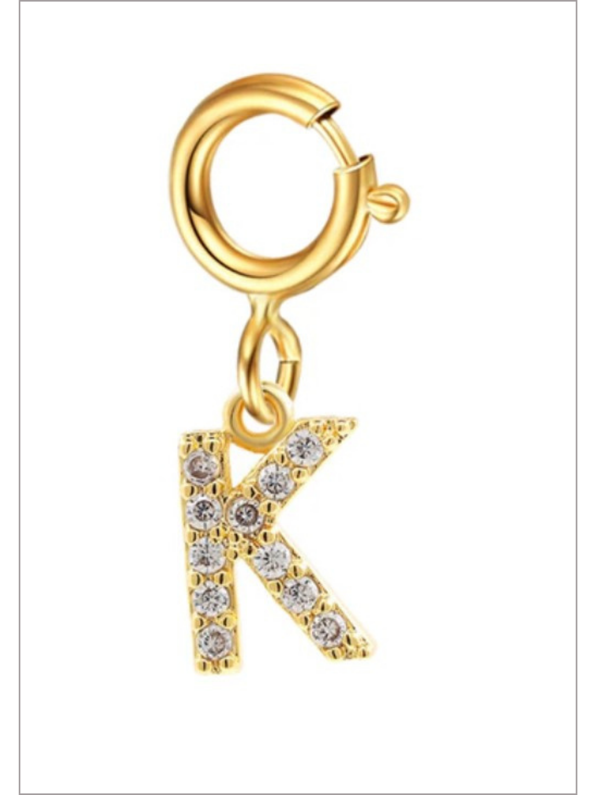 Girls Charm Party Rhinestone Letter Pendant