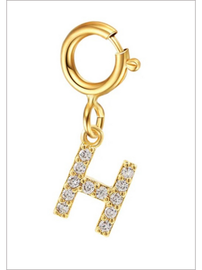 Girls Charm Party Rhinestone Letter Pendant