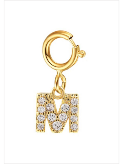 Girls Charm Party Rhinestone Letter Pendant