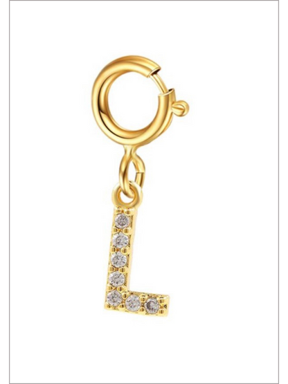Girls Charm Party Rhinestone Letter Pendant