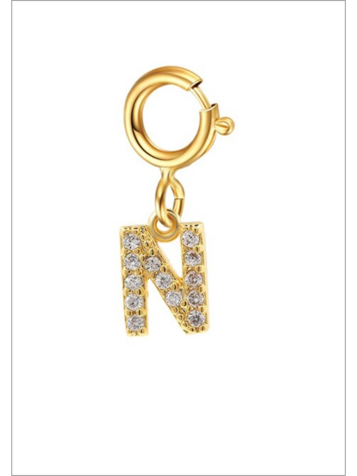 Girls Charm Party Rhinestone Letter Pendant
