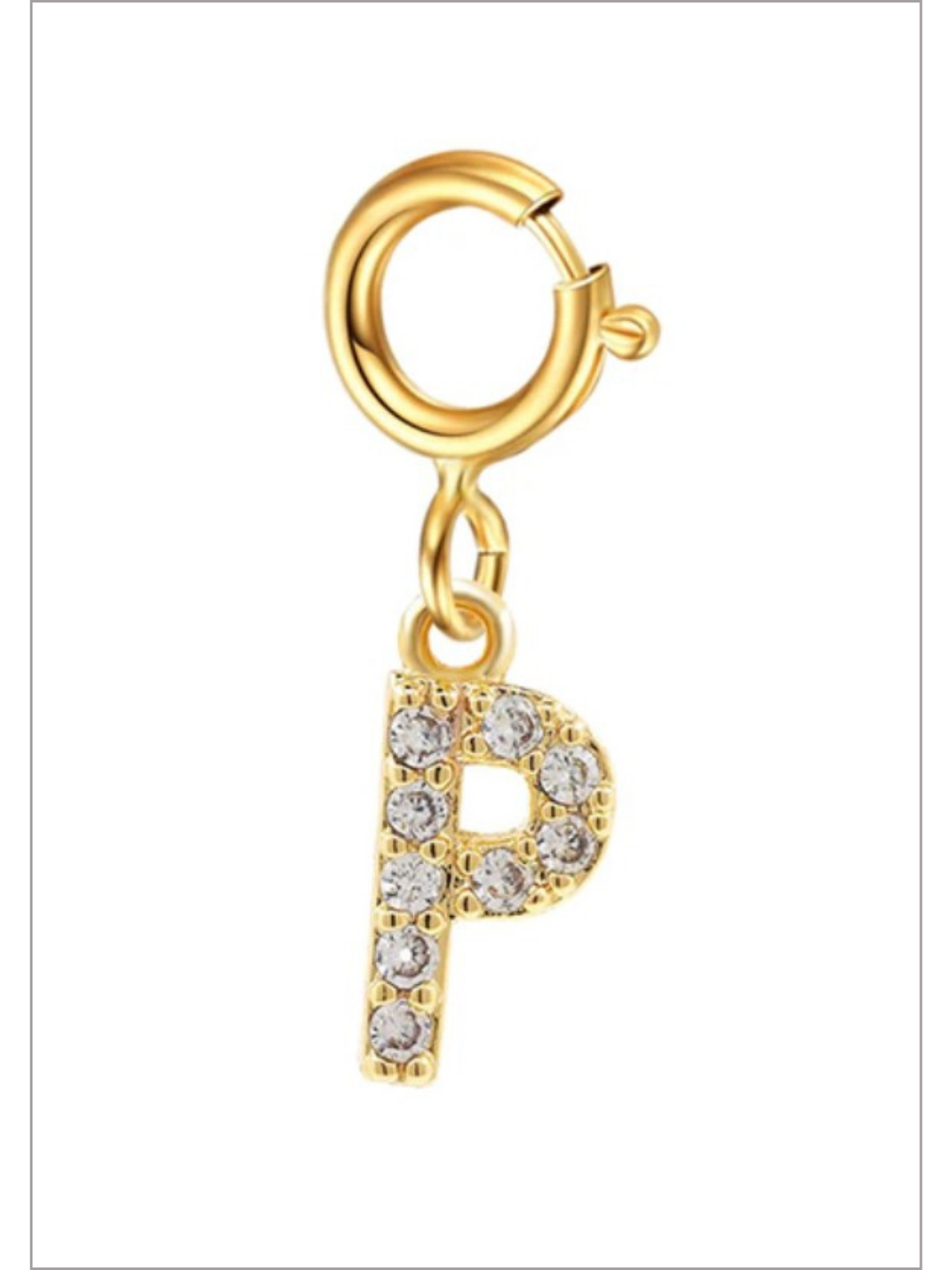 Girls Charm Party Rhinestone Letter Pendant
