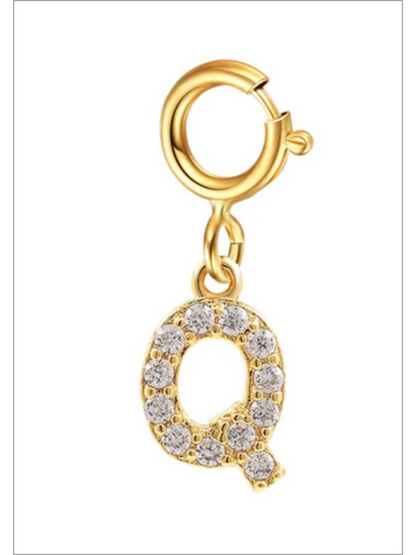 Girls Charm Party Rhinestone Letter Pendant
