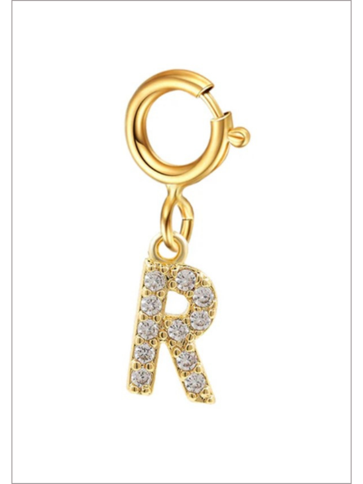 Girls Charm Party Rhinestone Letter Pendant