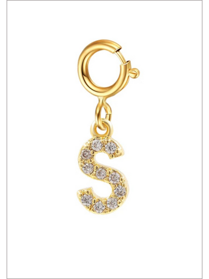 Girls Charm Party Rhinestone Letter Pendant