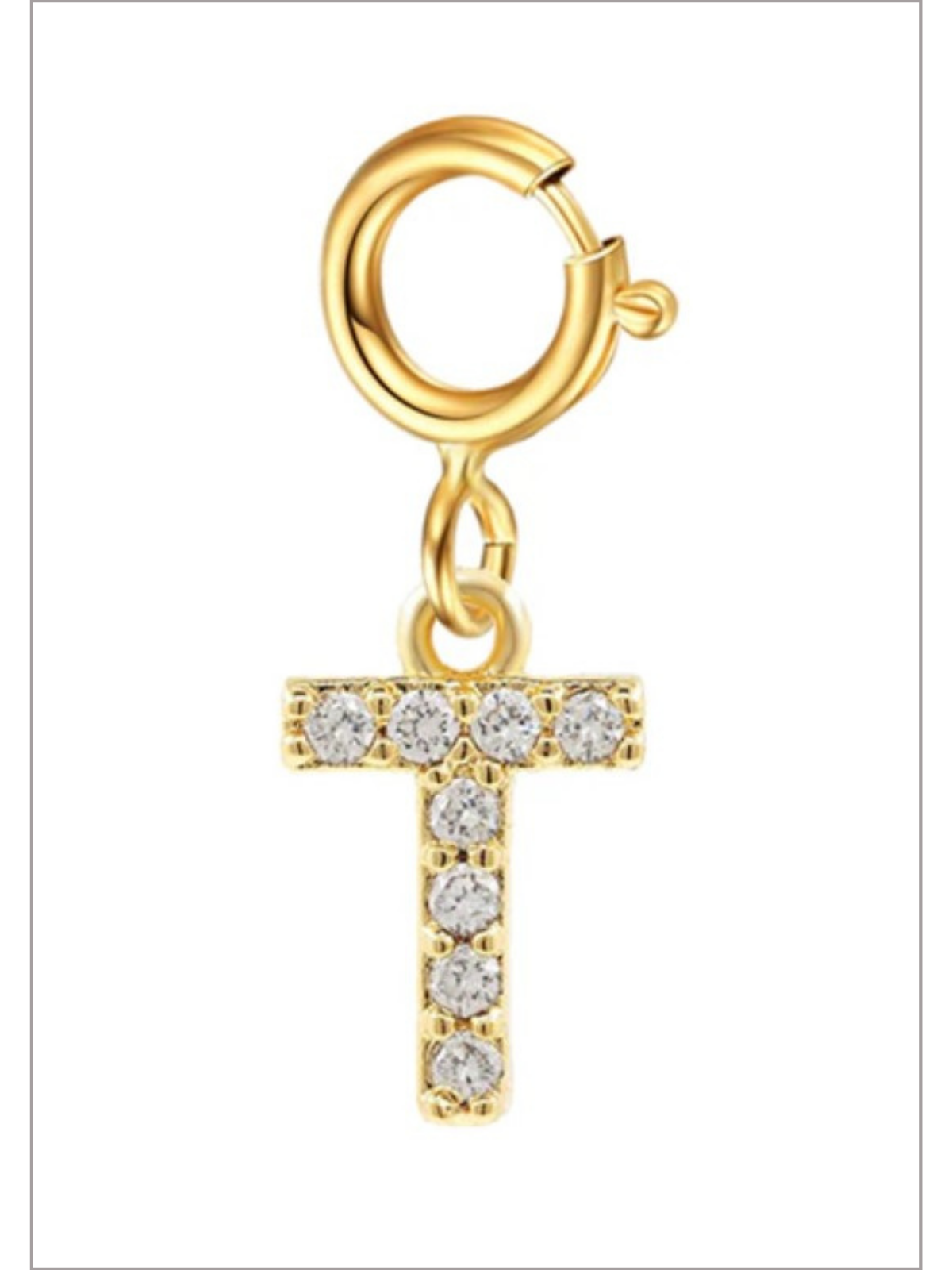 Girls Charm Party Rhinestone Letter Pendant
