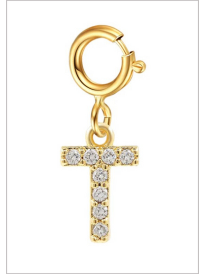 Girls Charm Party Rhinestone Letter Pendant