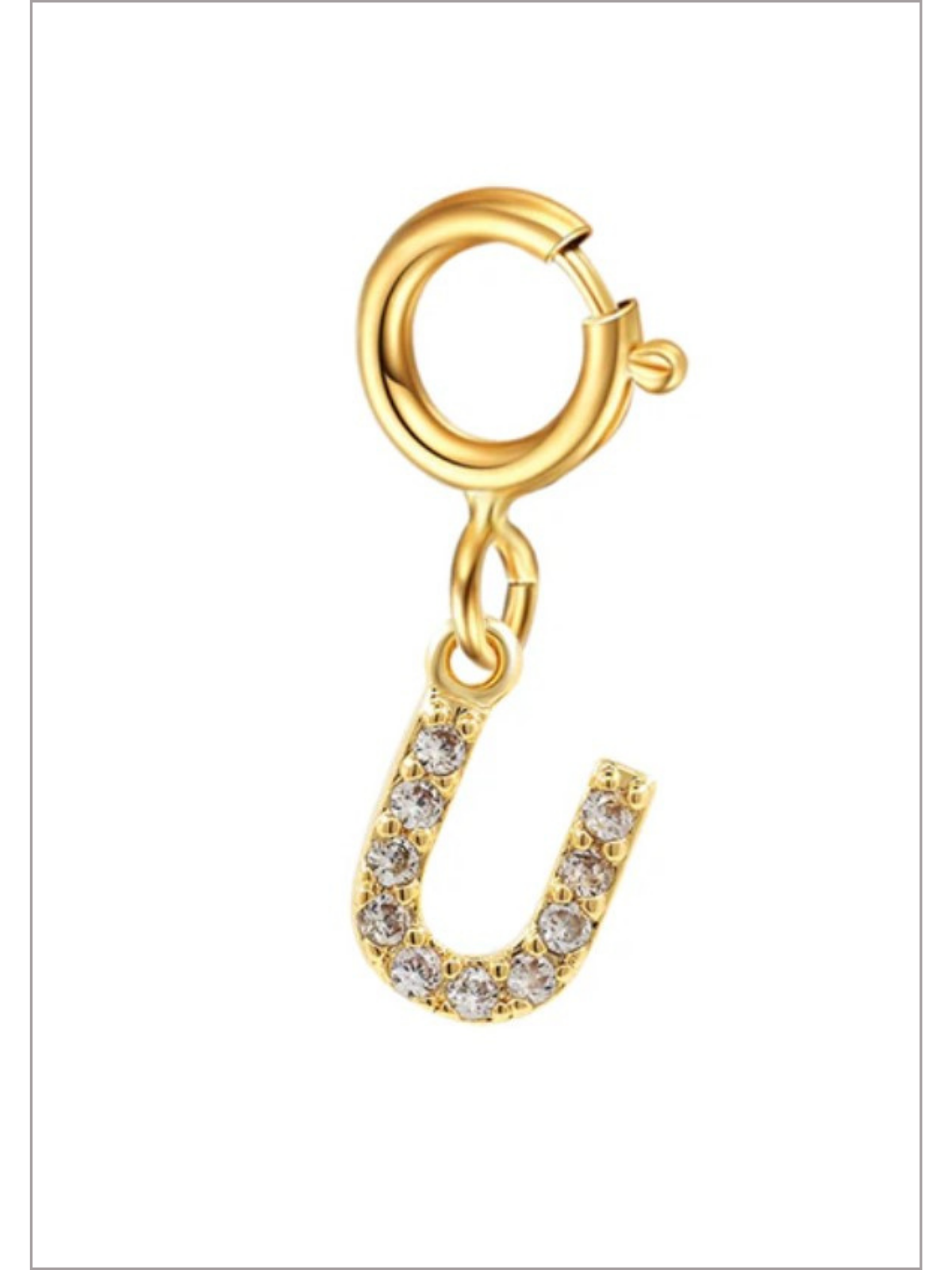 Girls Charm Party Rhinestone Letter Pendant