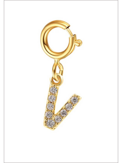 Girls Charm Party Rhinestone Letter Pendant