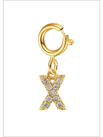 Girls Charm Party Rhinestone Letter Pendant